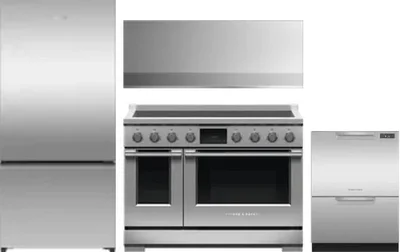 4 Piece Package Includes Refrigerator, Range, Hood And Dishwasher